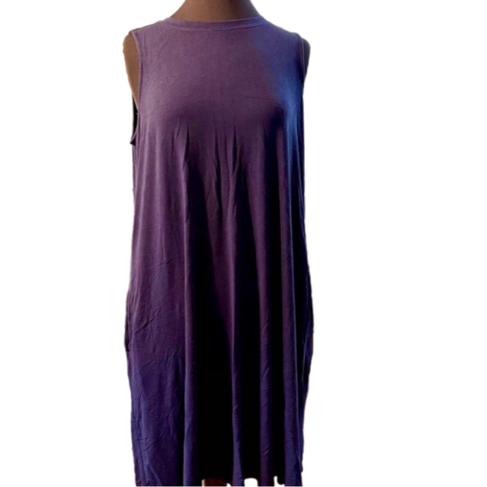 🏝️Time and Tru Navy Sleeveless Midi Dress XL – Everyday Easy Chic 💙